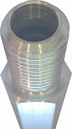 Наружная резьба шестигранных алюминиевых удлинителей для алмазной коронки Kern 1 1/4 UNC, 400 мм